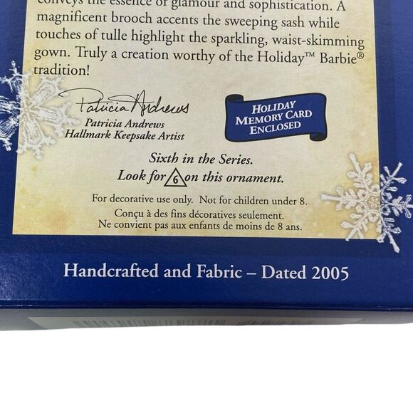 2005 Celebration BARBIE Hallmark Ornament 6th in Series - Picture 2 of 5